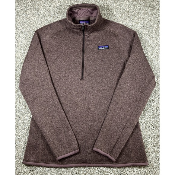 Patagonia Sweaters - Patagonia Women's Better Sweater 1/4 Zip Brown Size Medium Arm Zip Pocket